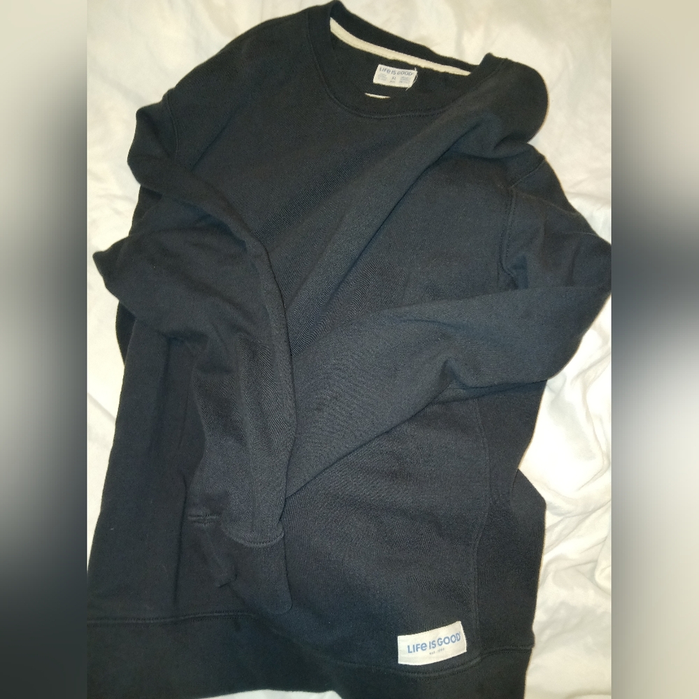 SUPER THICK Life Is Good Sweatshirt.